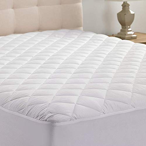 Casabella Extra Deep Quilted Matress Protector 12" Fitted Bed Cover Polycotton Mattress Protectors (Single, Quilt) Single