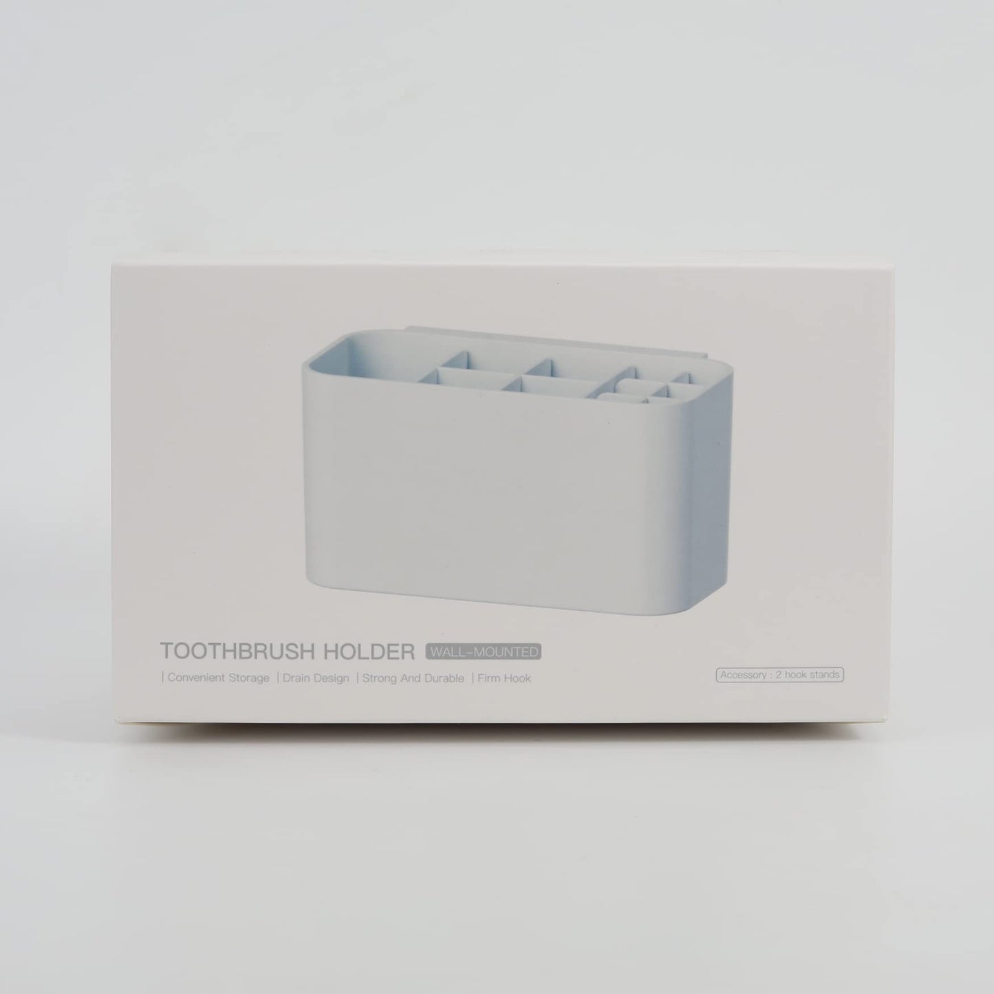 CORNERIA Toothbrush Holder - Bathroom Wall Mounted Toothbrush Caddy - Toothpaste Stand (4 Toothbrush slots + 6 Electric toothbrush heads) (White) White