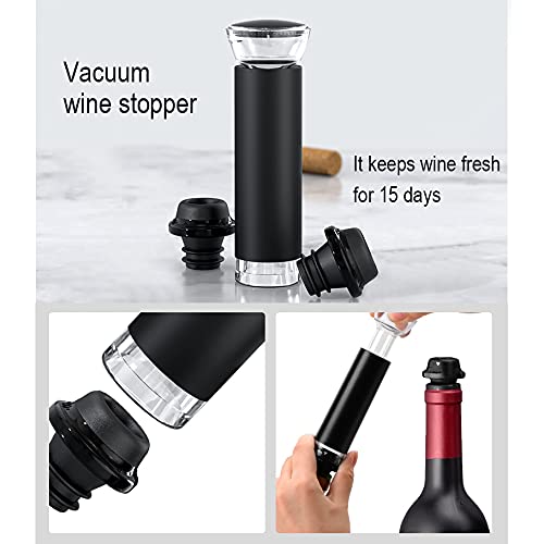 AIKARO Electric Wine Bottle Opener Automatic Electronic Corkscrew, Rechargeable (Set with Base) Base set, Rechargeable