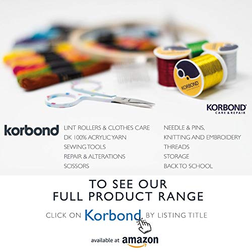 Korbond All Purpose Thread Set - 1350m Total Polyester Sewing Thread - 30 Colours x 45m - Hand and Machine Sewing and Crafting Thread Complete Thread Set