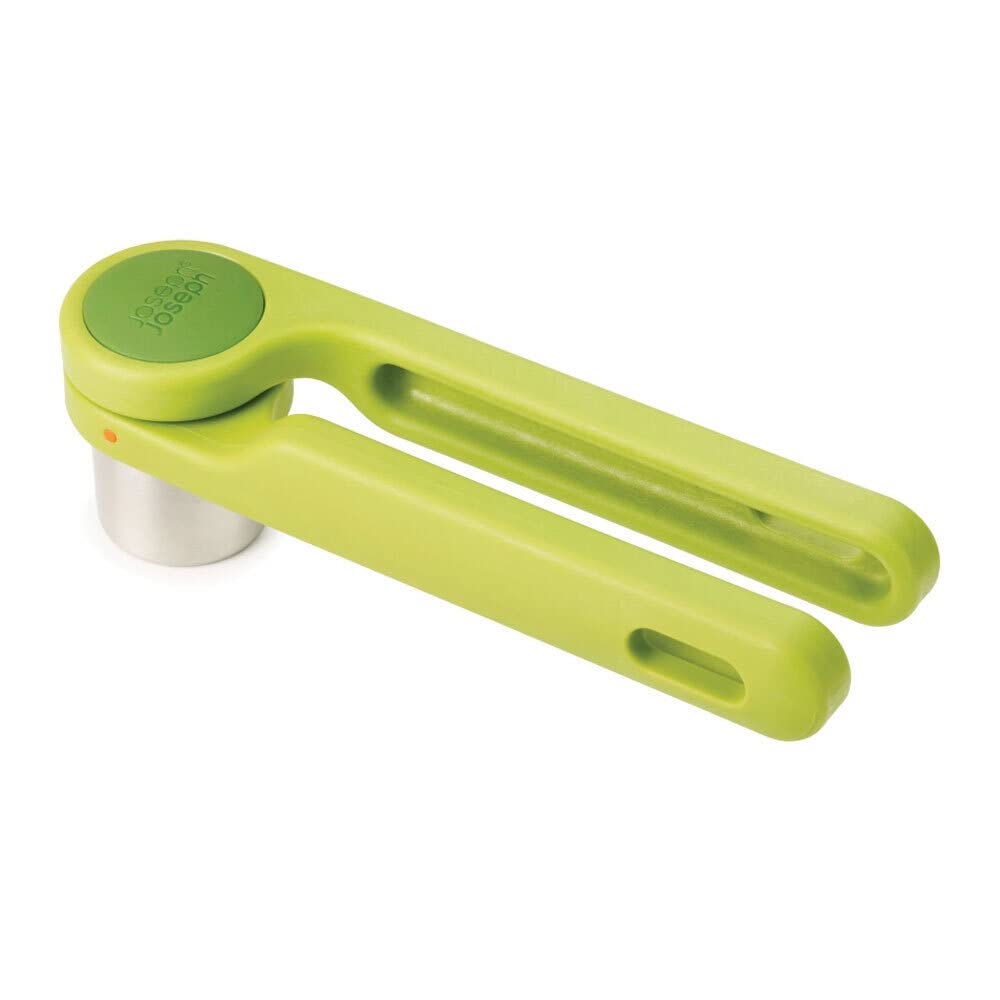 Joseph Joseph Helix Garlic Press, easy crush action, dishwasher safe - Green Single