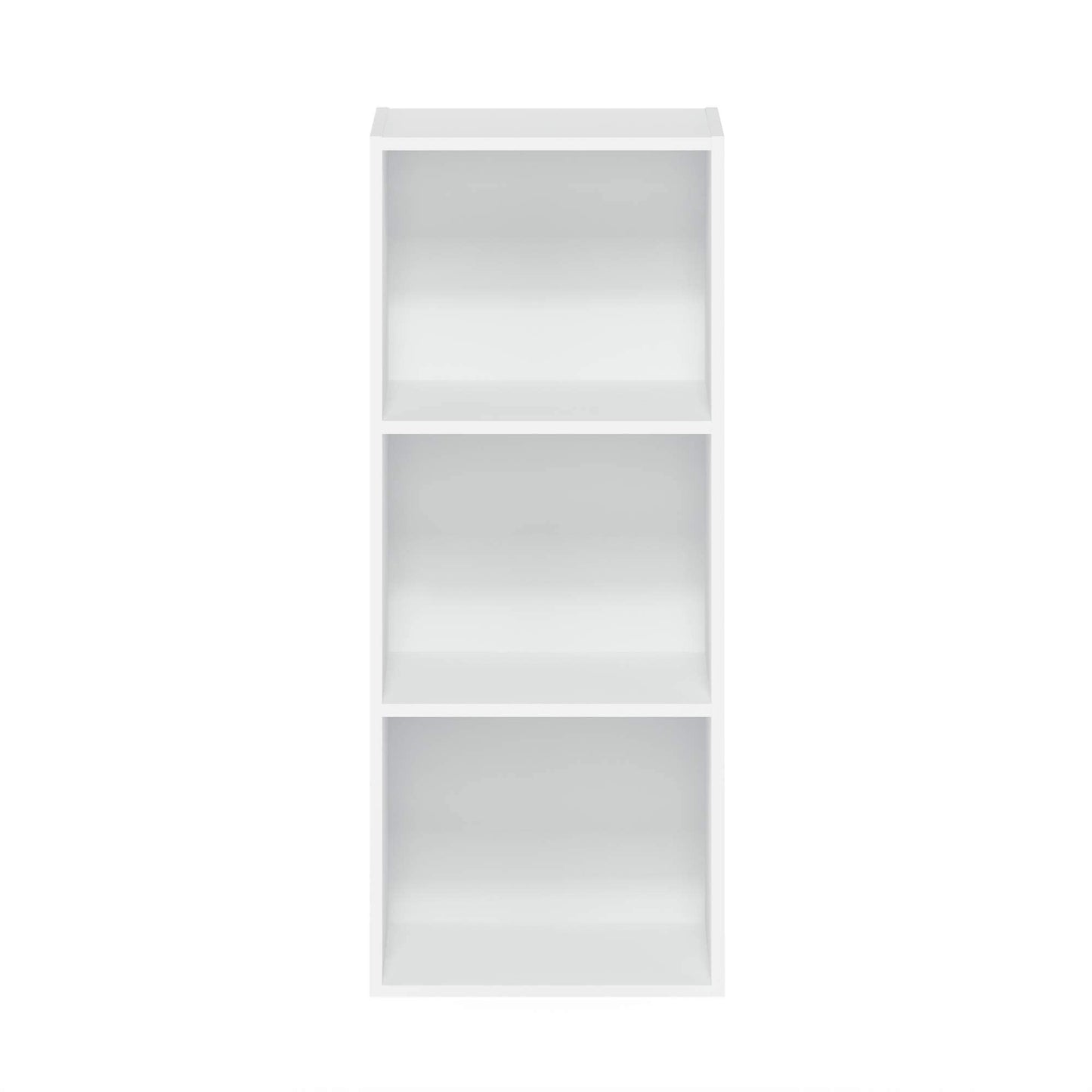 Furinno Pasir 3-Tier Open Shelf Bookcase, White 3-Tier Cube