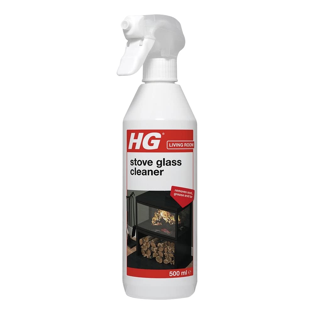 HG Stove Glass Cleaner, Dissolves Soot, Grease & Tar, Maintains Oven Doors, Glass Fireplaces & Hearths, Removes Residue Effectively – 500ml Spray (431050106) 500 ml (Pack of 1)