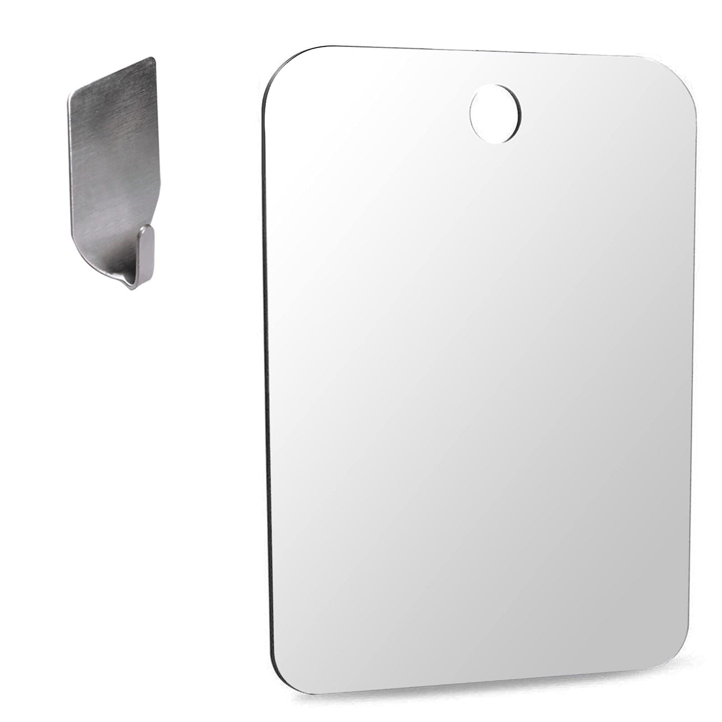 DFLLLO Deluxe Large Shower Mirror Fogless Shaving Mirror (12 inX8 in) Anit-Fog Shave Mirror Fog-Free Wall Hanging Mirror Bathroom Mirrors whit 1 Hook 11 x 7.48 inch