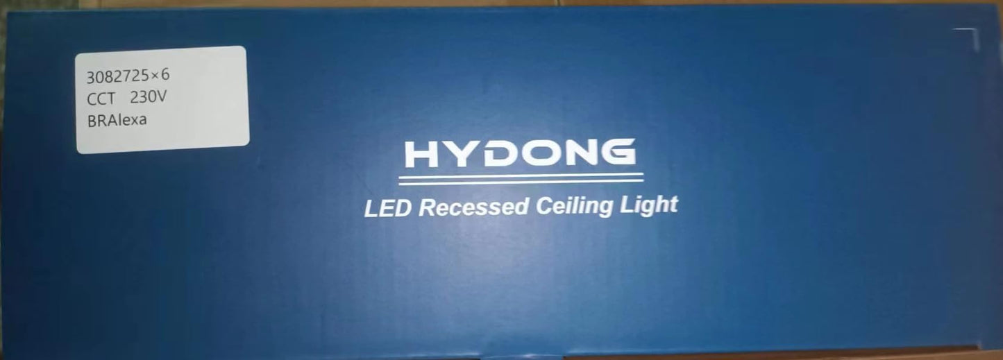 HYDONG LED Downlights for Ceiling Compatible with Alexa, 8W LED Recessed Ceiling Light, Smart 2700K~5700K Tunable Bluetooth Spotlights, IP44 Ceiling Lights for Bedroom Kitchen Living Room, 6 Pack