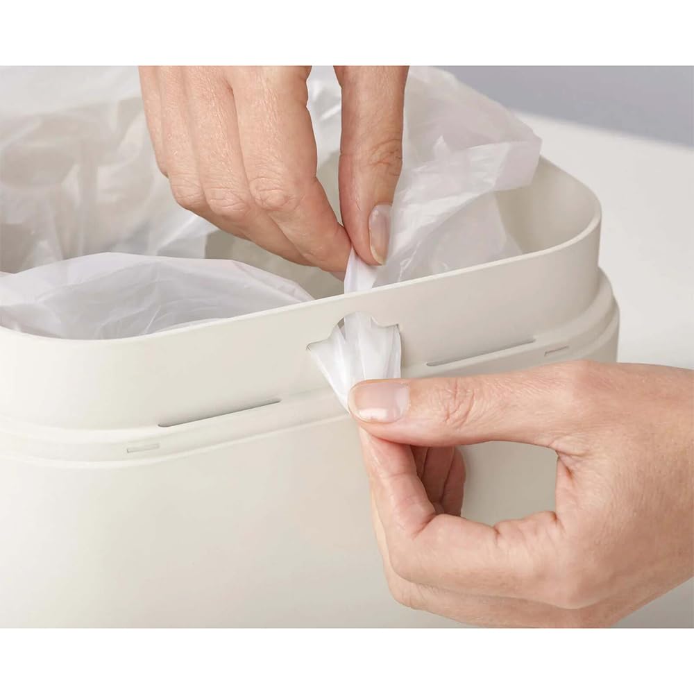 Joseph Joseph IW2 Biodegradable, Compostable Bags, Pack of 50 Food Waste Bin Liners, White, Small, 4 Litres Standard Clear 4 Lt