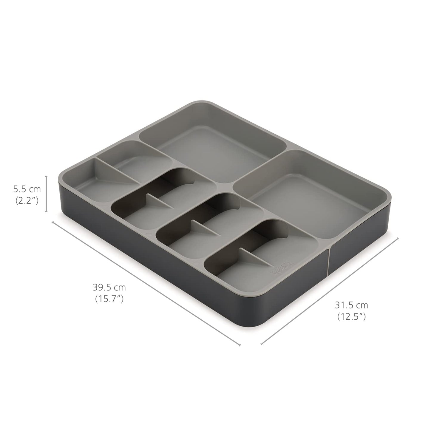 Joseph Joseph DrawerStore Expanding Cutlery, Utensil & Gadgets Organiser, Expandable in drawer space saving tray- Grey Cutlery & Utensils Organiser