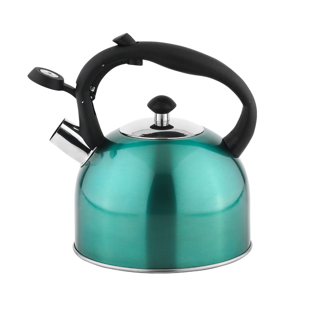 Amazon Basics Stainless Steel Kettle, 2.3 Litres, Teal