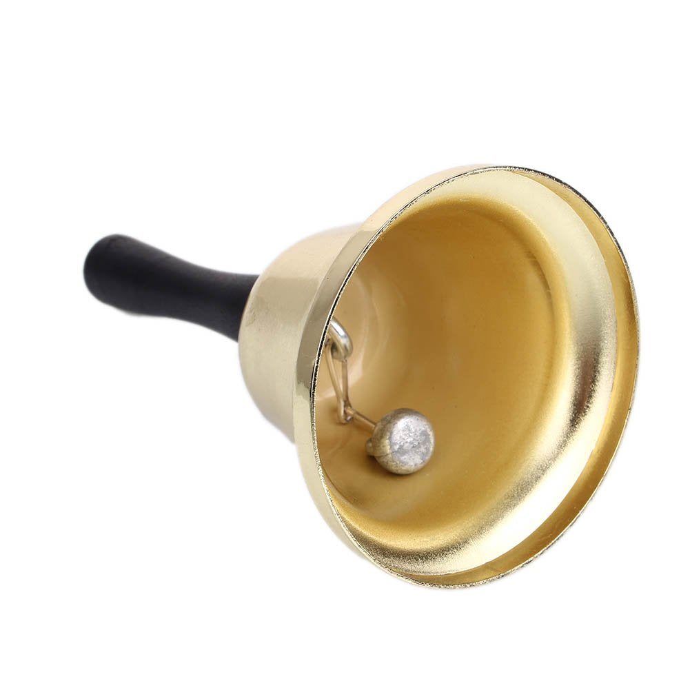 Echi gold plated loud service/hand/alarm bell (metal) Golden,black