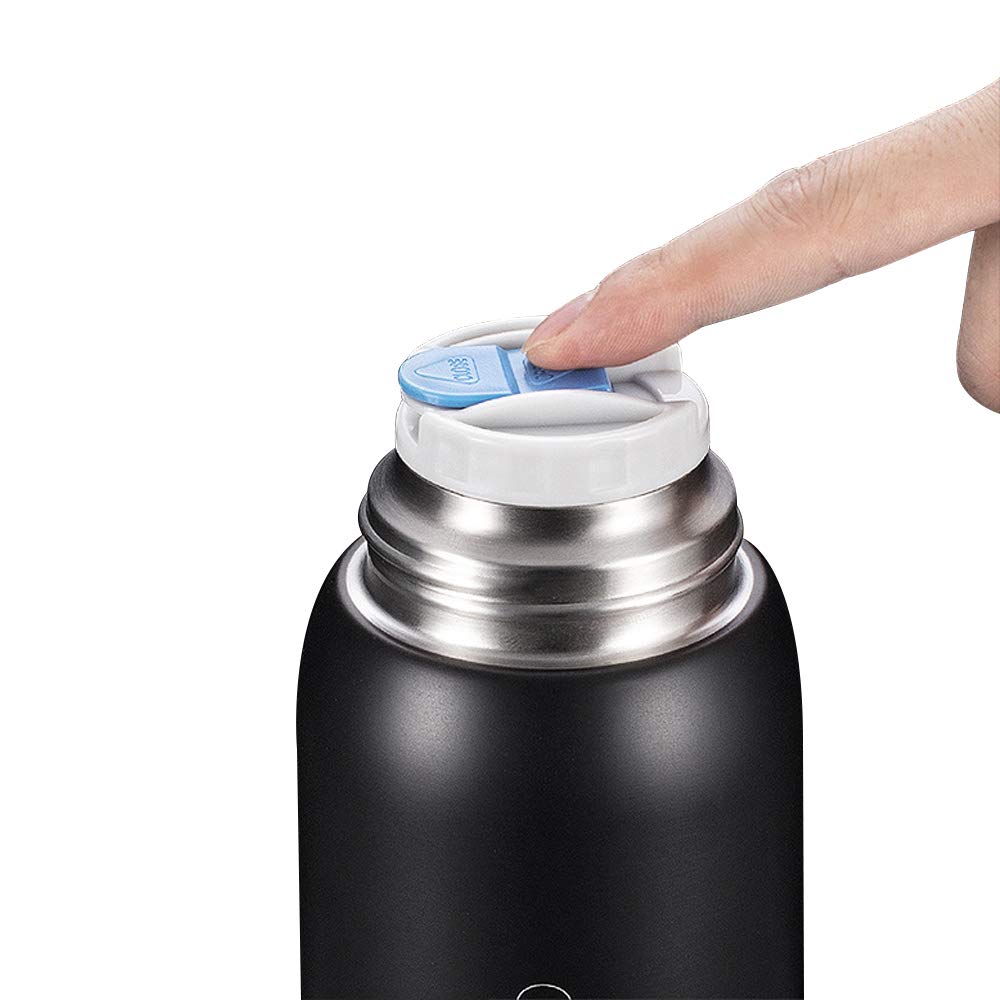 Y·J&H Double Walled Vacuum Insulated Bottle with Cup - Stainless Steel Thermo Flask - Reusable Drinking Water Bottles BPA Free - for Kids & Adult, Sports, Outdoor, Office - 650ml Blue