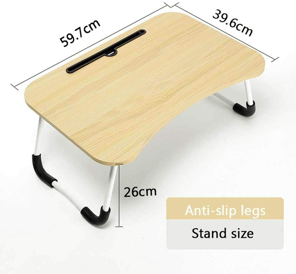 Large Foldable Bed Tray Lap Desk,Portable Lap Desk with Tablet & Phone Slots Perfect for Watching Movie on Bed Or As Personal Dinning Table