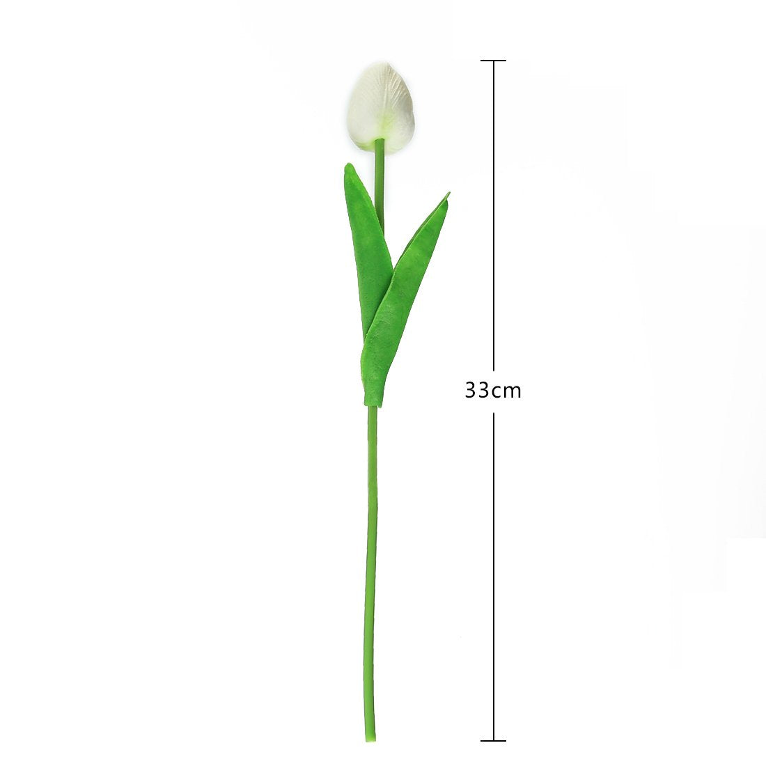 JUSTOYOU 10pcs Real Touch Latex Artificial Tulips Flowers Fake Tulips Flowers Wedding Bouquets for Wedding Home Garden Decoration (White) White -10 10 PCS