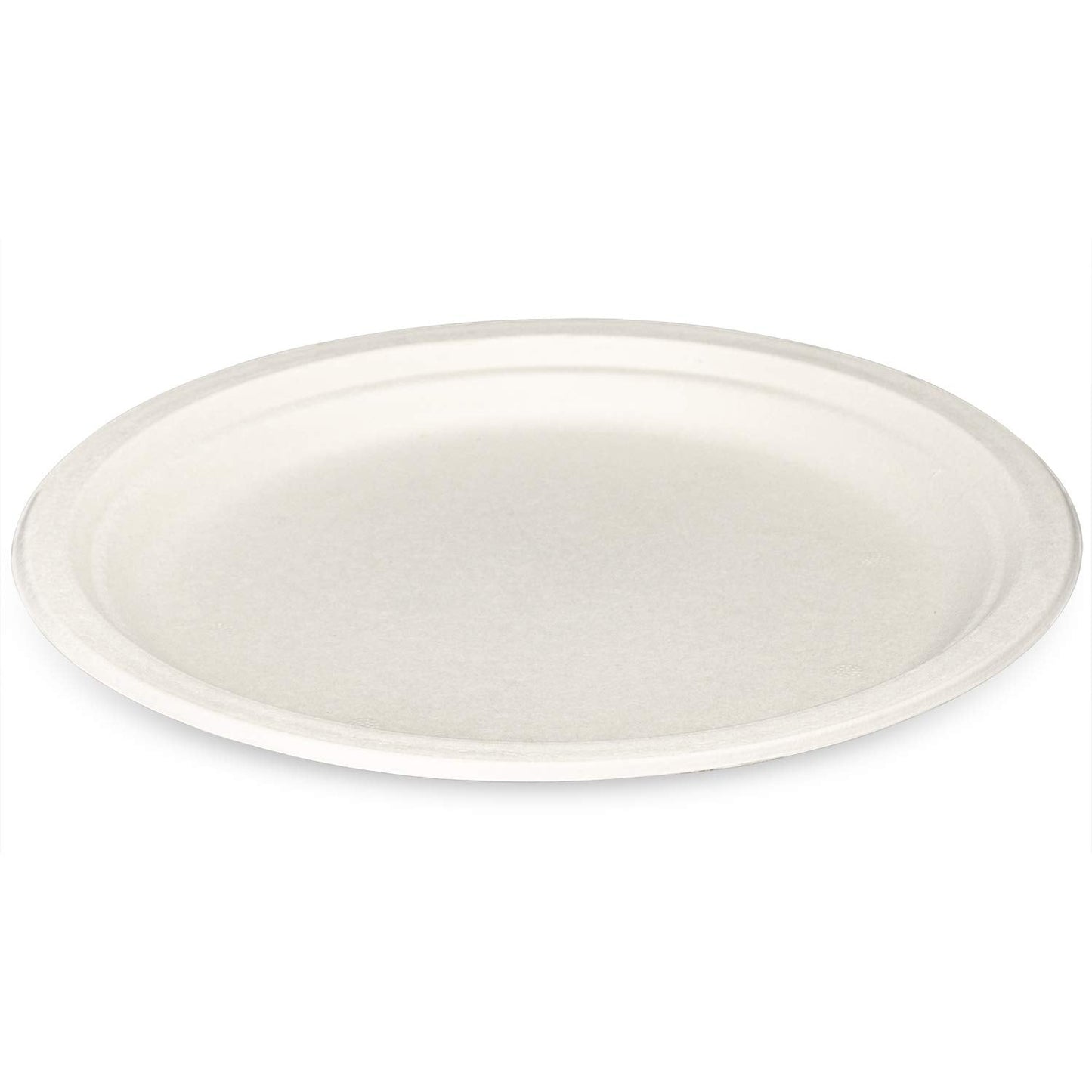 Comfy Package 100% Compostable 10 Inch Heavy-Duty Plates [125 Pack] Eco-Friendly Disposable Sugarcane Paper Plates