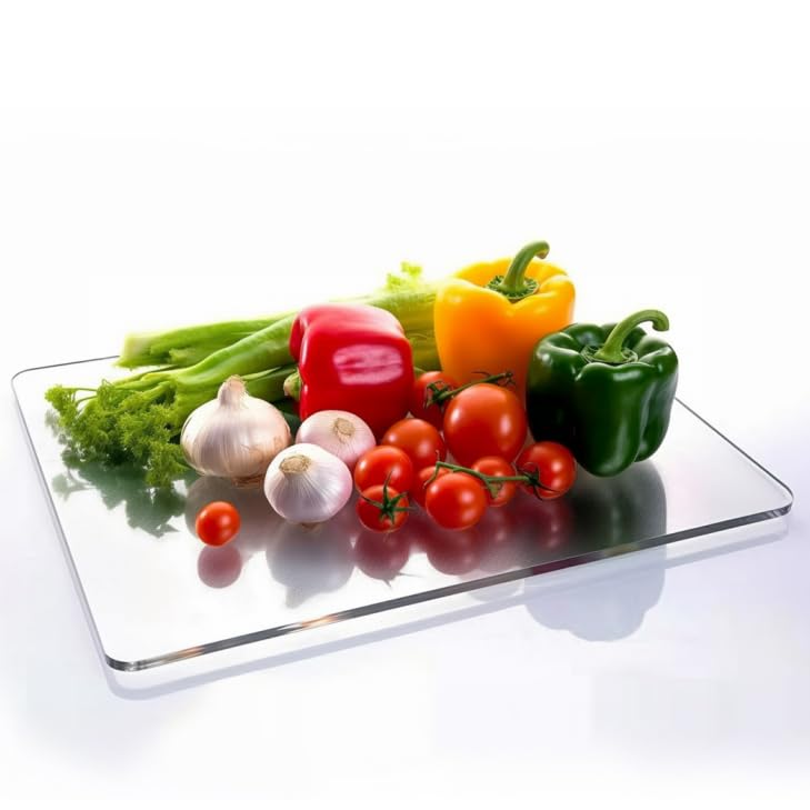 Clear Glass Chopping Board | Clear Glass Worktop Saver | Clear Worktop Saver | Clear Glass Worktop Protector | Clear Surface Protector | Worktop Saver Clear 40 x30cm Opt. 002