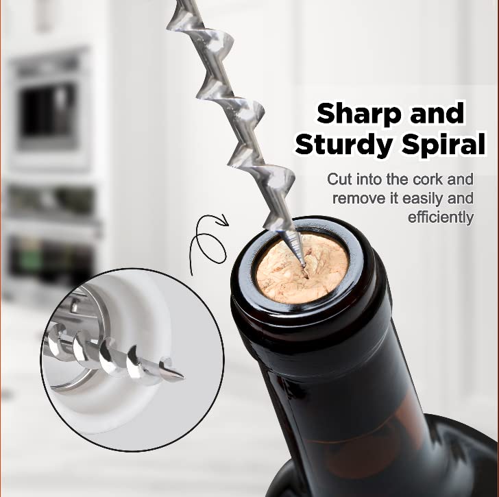 ipow WJ-098 Red Wine Beer Bottle Opener Wing Corkscrew Silver