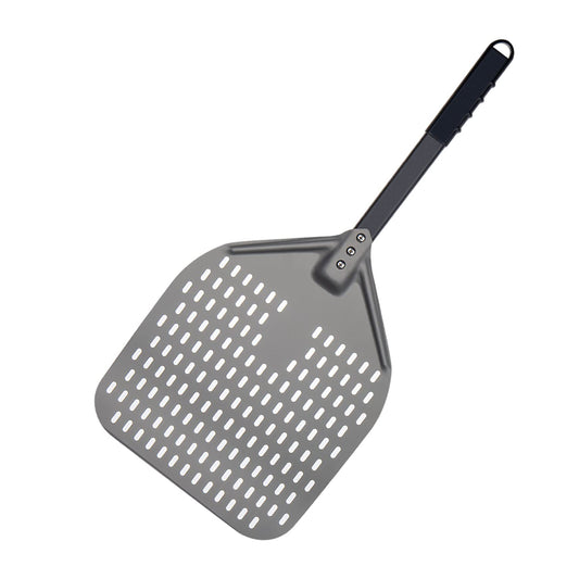 G.a HOMEFAVOR 12 Inch Perforated Pizza Peel, Hard Anodized Aluminum Pizza Paddle with Detachable Handle for Compact Storage, Non Stick Pizza Oven Peel for Homemade Pizzas Bread 12 pollici