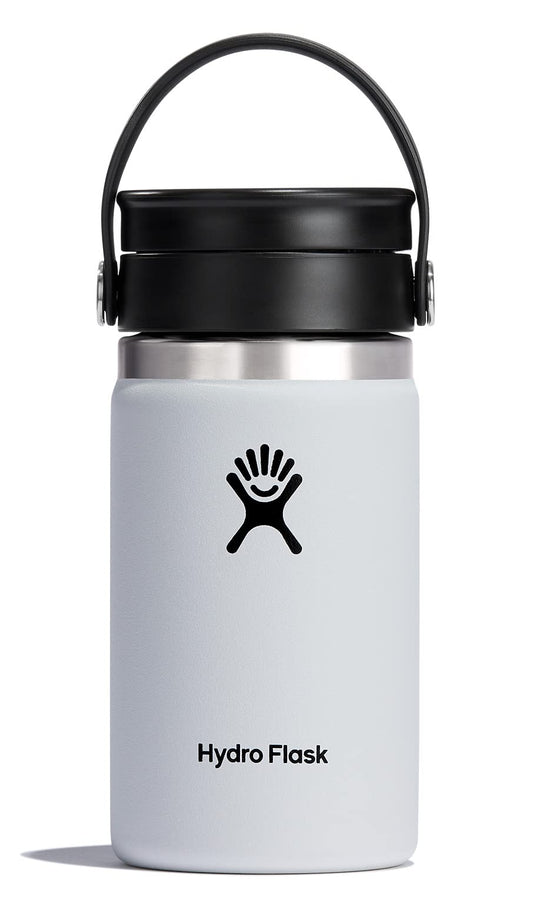 HYDRO FLASK - Travel Coffee Flask 354 ml (12 oz) - Vacuum Insulated Stainless Steel Travel Mug with Leak Proof Flex Sip Lid - BPA-Free - Wide Mouth - White 354ml (12oz)