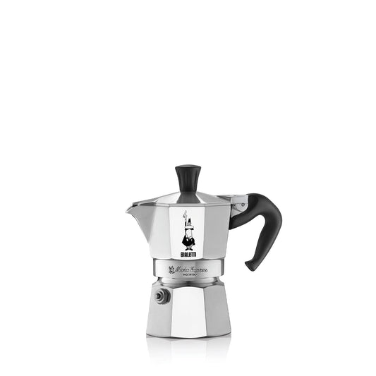 Bialetti Moka Express Aluminium Stovetop Coffee Maker (2 Cup), 8x11x11 cm, Silver 2 Cups