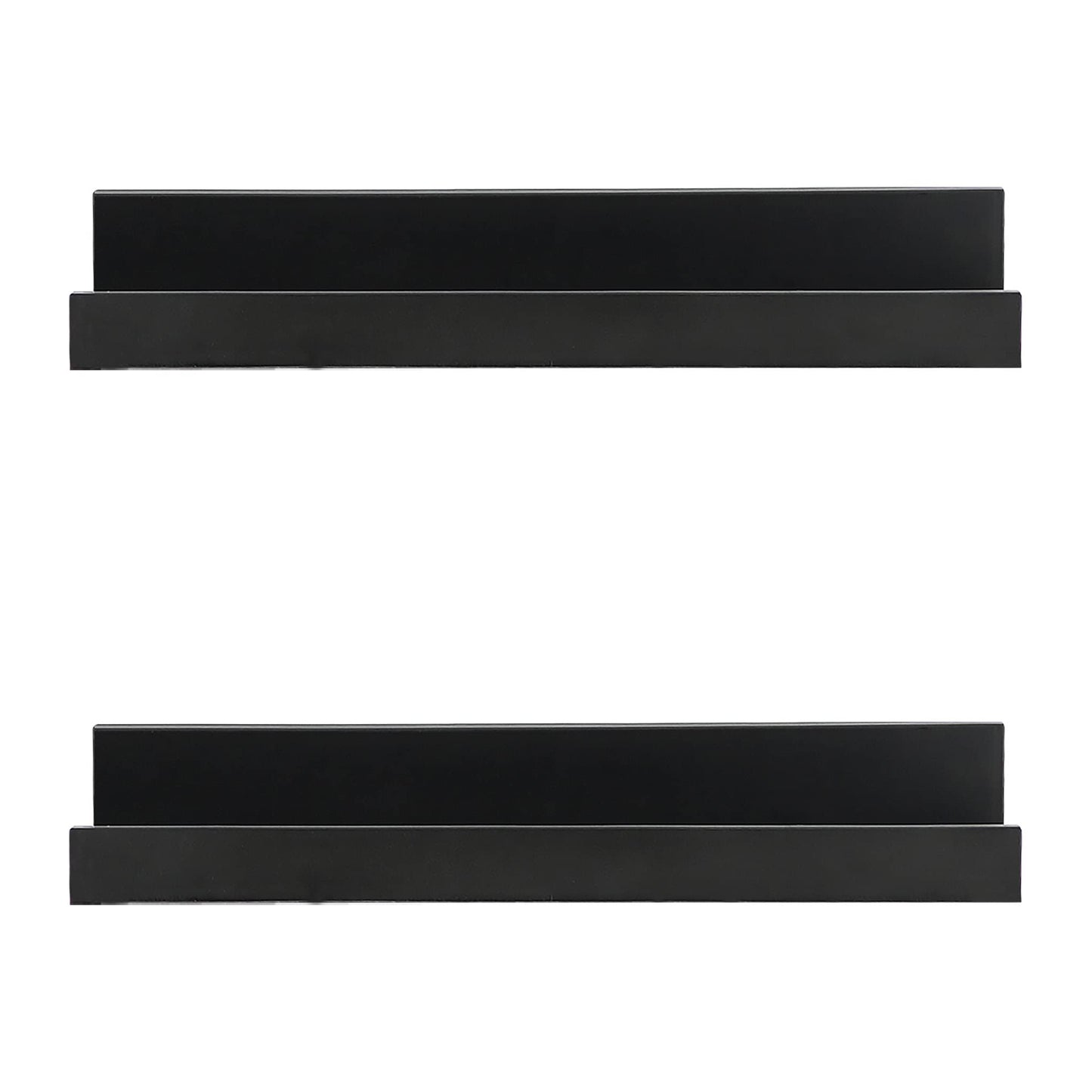 GEEZY Set of 2 Floating Wall Shelves Picture Ledge Display Racks Book Hanging Shelf (Black, 30 x 10 x 5 cm) Black