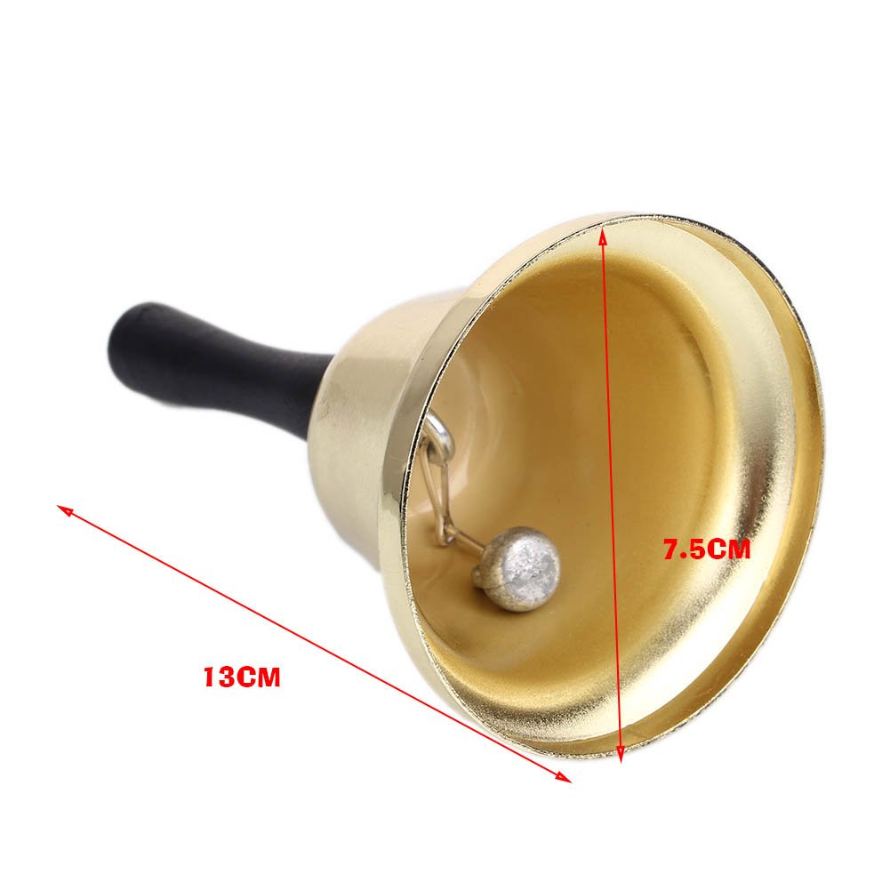 Echi gold plated loud service/hand/alarm bell (metal) Golden,black