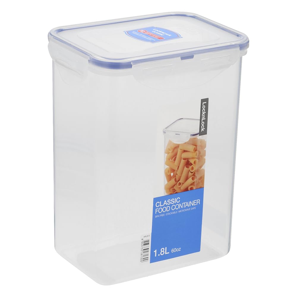 LocknLock Rectangular 1.8ltr (152 x 107 x 179mm), Clear/Blue Single 1.8L