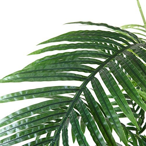 Fopamtri Artificial Plants Indoor Fake Areca Palm Plant 60cm in Plastic Pot with Green Leaves Faux Tropical Palm Plants for Home House Office Garden Decoration(1PACK) 60cm-1 Pack