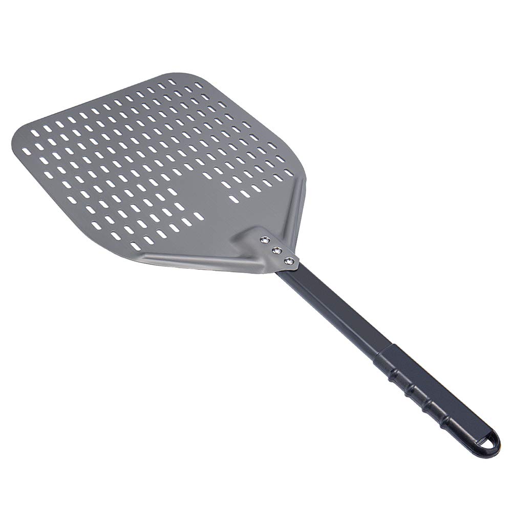 G.a HOMEFAVOR 12 Inch Perforated Pizza Peel, Hard Anodized Aluminum Pizza Paddle with Detachable Handle for Compact Storage, Non Stick Pizza Oven Peel for Homemade Pizzas Bread 12 pollici