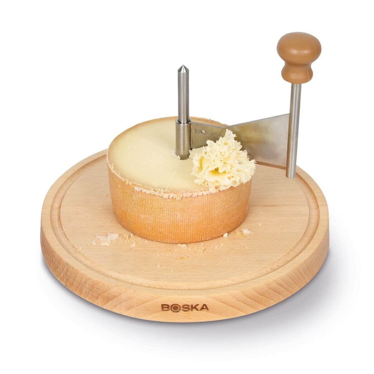 BOSKA Cheese Curler Amigo - Tete de Moine Curler/Girolle Curler - Cheese Flower - Wooden Base