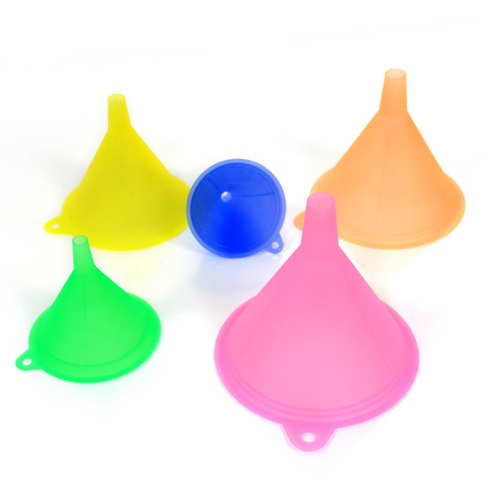 Kitchen Rainbow Colors Set-5 Pieces Cooking (67, 83, 98,110 and 125 mm) Funnel 1