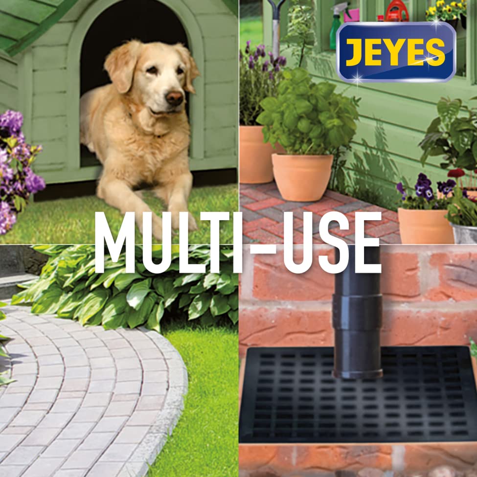 Jeyes Fluid Ready-To-Use Outdoor Cleaner and Disinfectant for Paths, Patios, Driveways and Pet Housing, Blue, 4 Litre, Packing May Vary.