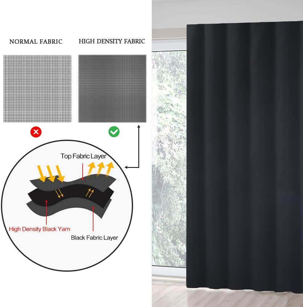 Dream Art Anywhere Portable Blackout Curtain/Adjustable Blackout Shades/Temporary Blackout Blinds with Suction Cups for Nursery,Children Kids Bedroom or Travel Use,Black,1 pc W52xL72Inch(132X183cm) Black