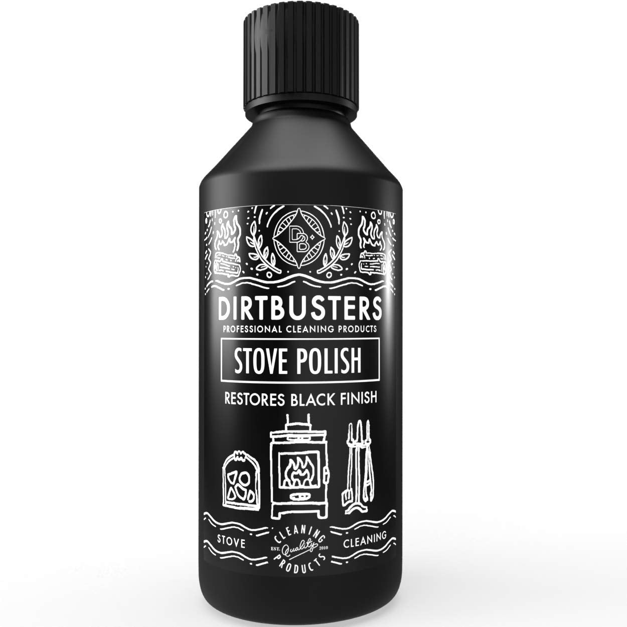 Dirtbusters Stove Polish for Log Burners & Grates Restore to Black, Non Toxic Alternative to Stove Paint (250ml) 1