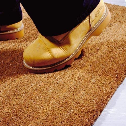 FloorPro Living Coir Matting for Entrances - Tough Bristles - Doorway Coconut Entrance Mat Strips - Cut to Size - Doormats (0.5m x 1m (50cm x 100cm)) 0.5m x 1m (50cm x 100cm)