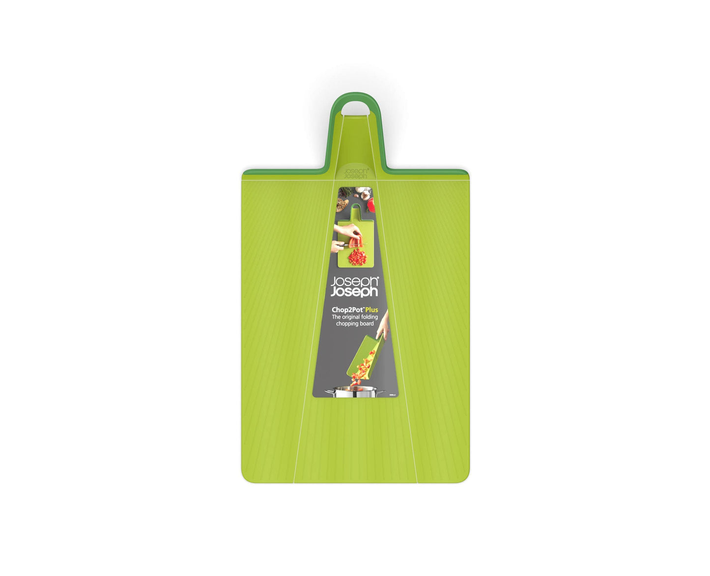 Joseph Joseph Chop2Pot Plus Folding Chopping Board Easy-Grip Handle (Large) - Green Large Single