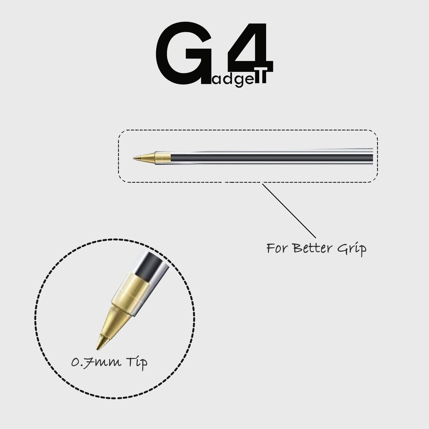 G4GADGET Premium Pack of 50 Black Biro Ballpoint Pens - Medium Tip for Fluent, Smooth Writing - Professional Quality Pens for Home, Office, and School Use 50 Count (Pack of 1)