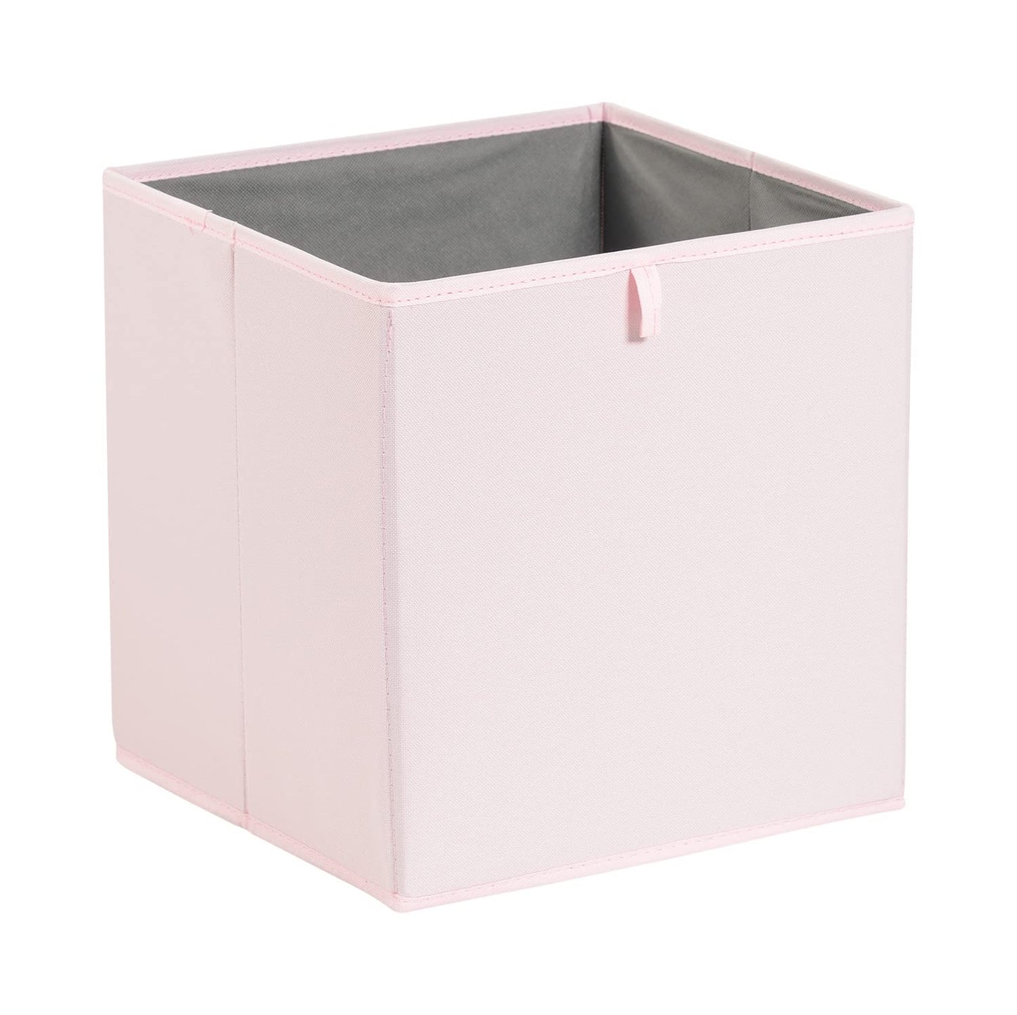 Amazon Basics Collapsible Fabric Storage Cube Organiser Bins, Pack of 6, Peony Pink, 33 x 38 x 33 cm