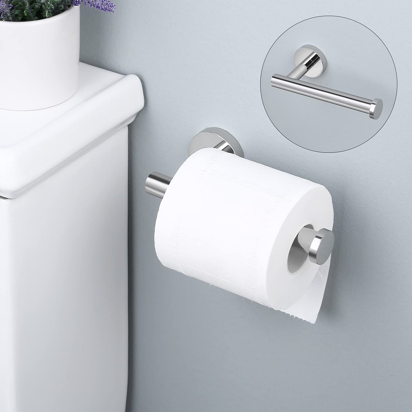 KES Chrome Toilet Roll Holder Stainless Steel Toilet Paper Holder Tissue Dispenser for Bathroom and Kitchen Contemporary Style Wall Mounted Polished Steel, A2175S12 1