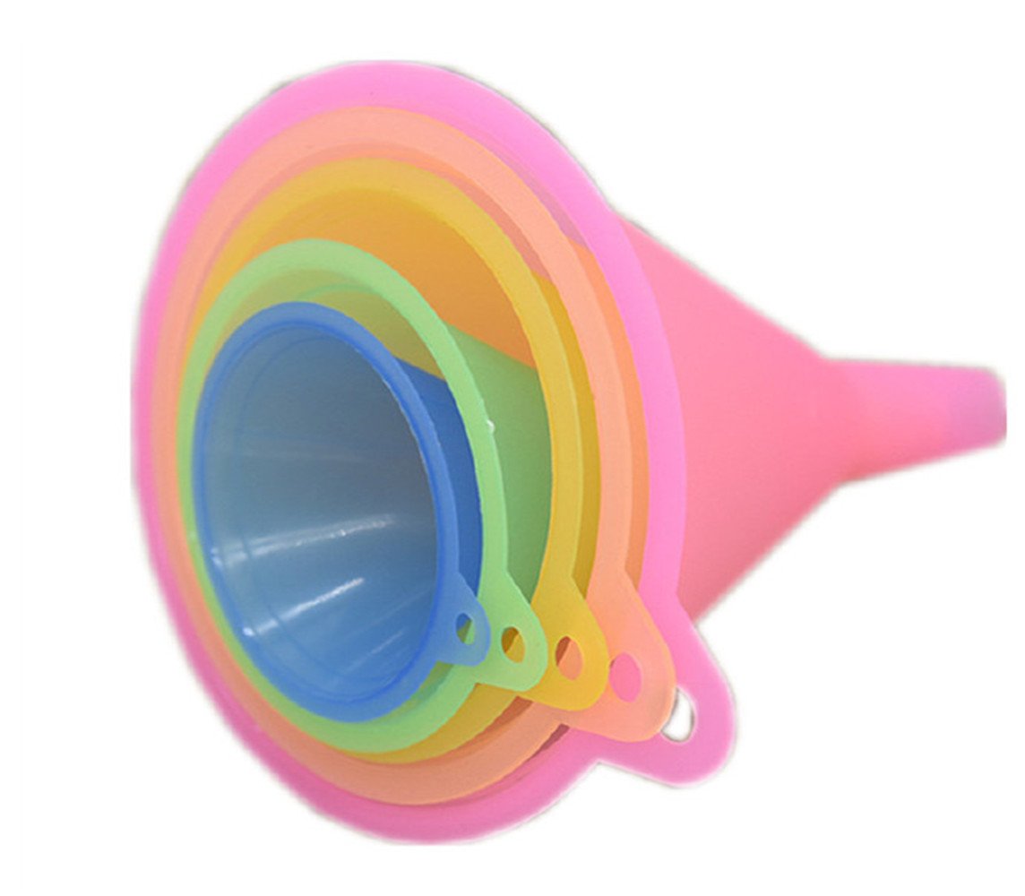 Kitchen Rainbow Colors Set-5 Pieces Cooking (67, 83, 98,110 and 125 mm) Funnel 1