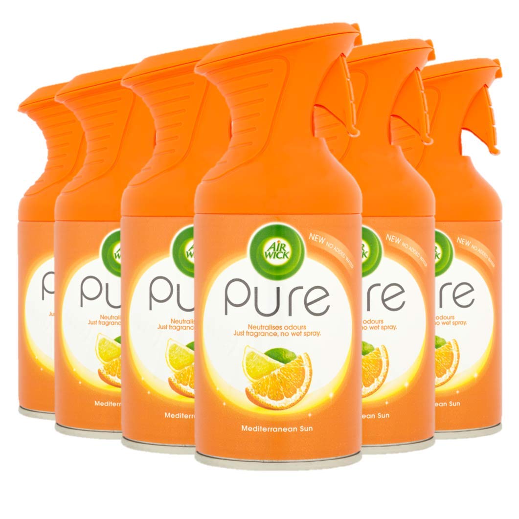 Air Wick |Mediterranean Sun| Pure Air Freshener| 250 ml |Pack of 6 Mediterranean Sun