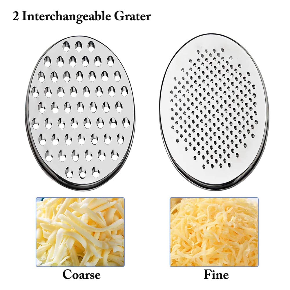 Cheese Grater with Container, Graters for Kitchen with 2 Size Lid,Cheese Shredder,Vegetable Chopper,Ginger Shredder,Chocolate Grater