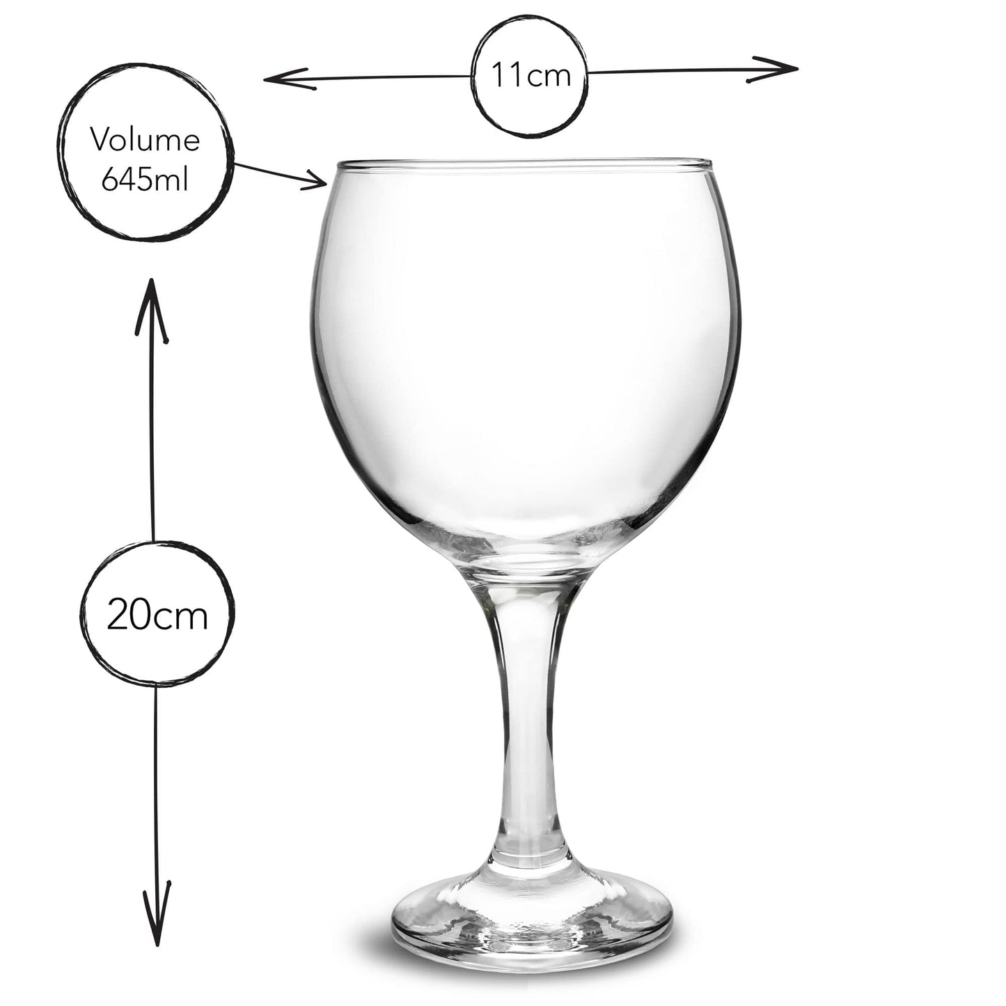 bar@drinkstuff Essence Gin Balloon Glasses 22.7oz / 645ml - Pack of 6 - Copa de Ballon Gin & Tonic Cocktail Glasses