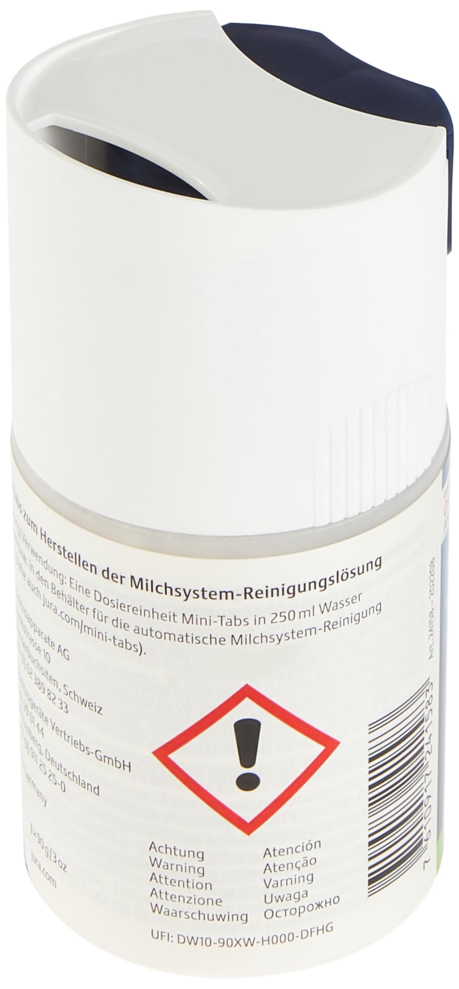 Jura 24158 Mini Tabs with Dosing System 90 g Milk System Cleaner, White