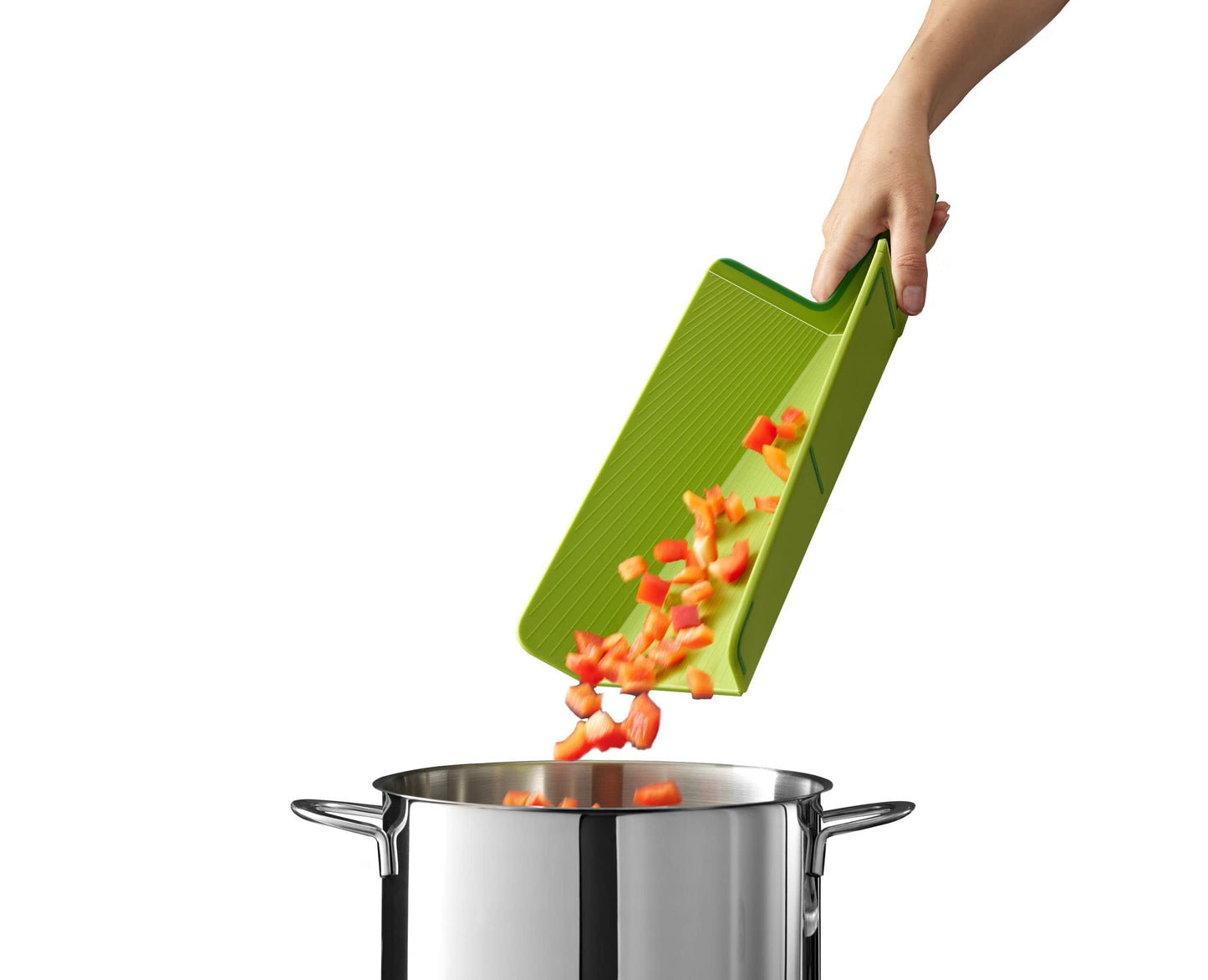 Joseph Joseph Chop2Pot Plus Folding Chopping Board Easy-Grip Handle (Large) - Green Large Single