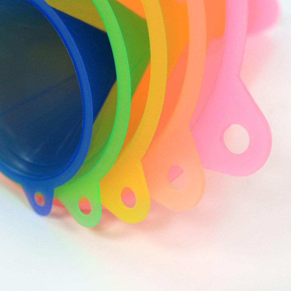 Kitchen Rainbow Colors Set-5 Pieces Cooking (67, 83, 98,110 and 125 mm) Funnel 1