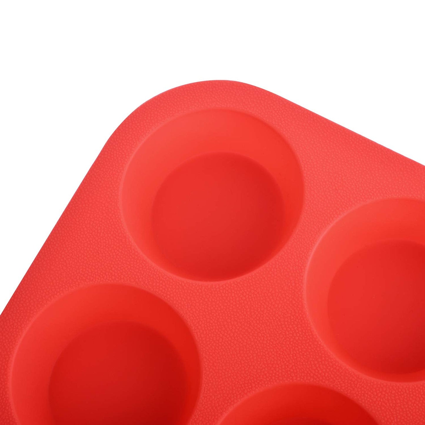 Zuvo Silicon Muffin Tray 12 Cups - Non Stick Baking Trays for Cupcakes & Brownies - (23x31cm) Red Baking Moulds for Muffin