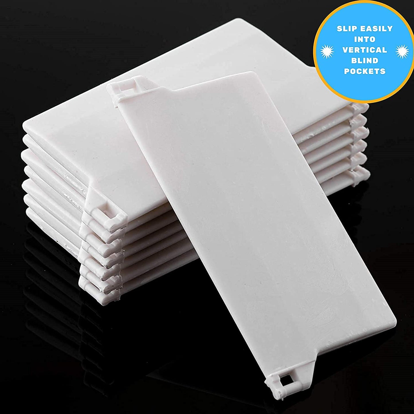 First blinds Vertical Blind Weights 89mm (3.5 inches) - Replacement Spares Bottom Weights Slats - White (10) 10