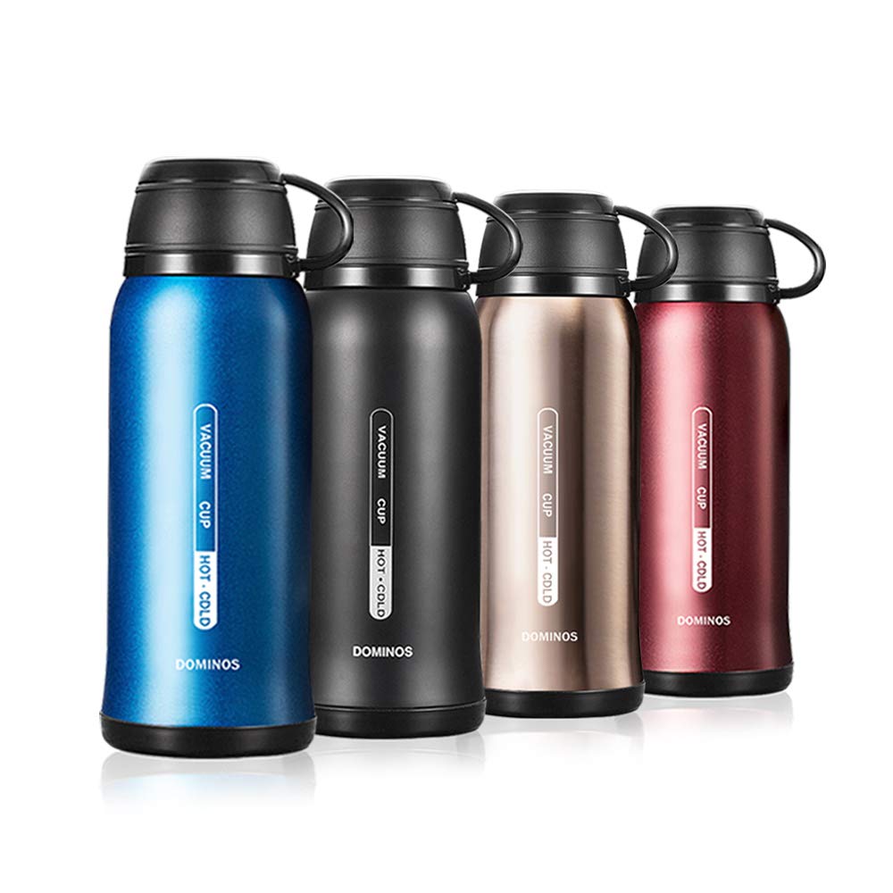 Y·J&H Double Walled Vacuum Insulated Bottle with Cup - Stainless Steel Thermo Flask - Reusable Drinking Water Bottles BPA Free - for Kids & Adult, Sports, Outdoor, Office - 650ml Blue