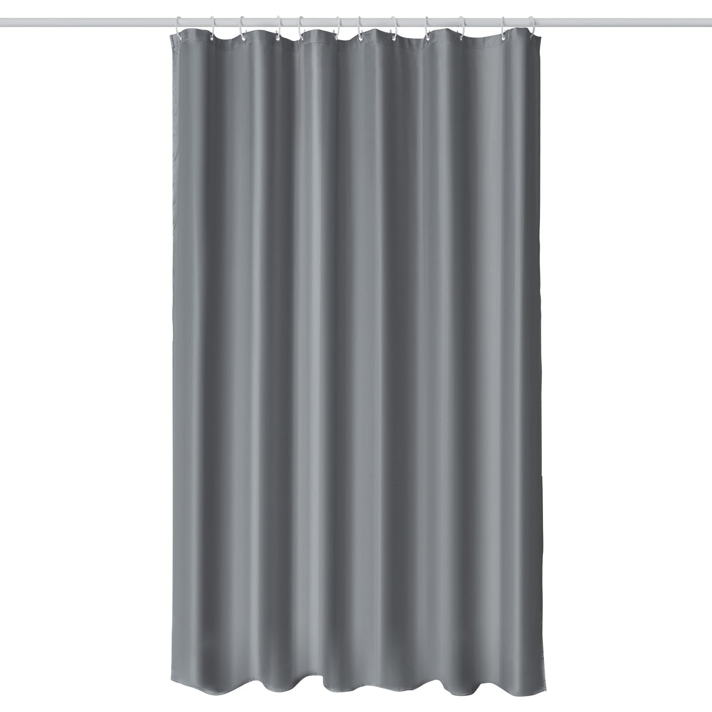 DUFU Shower Curtain Green-Grey Polyester Bathroom Curtain With 12 Hooks, Weighted Hem Quick-Drying Washable Waterproof Bath Curtain 180 x 200cm Shower Curtain Liner - Green-Grey Green-grey - 200x180cm