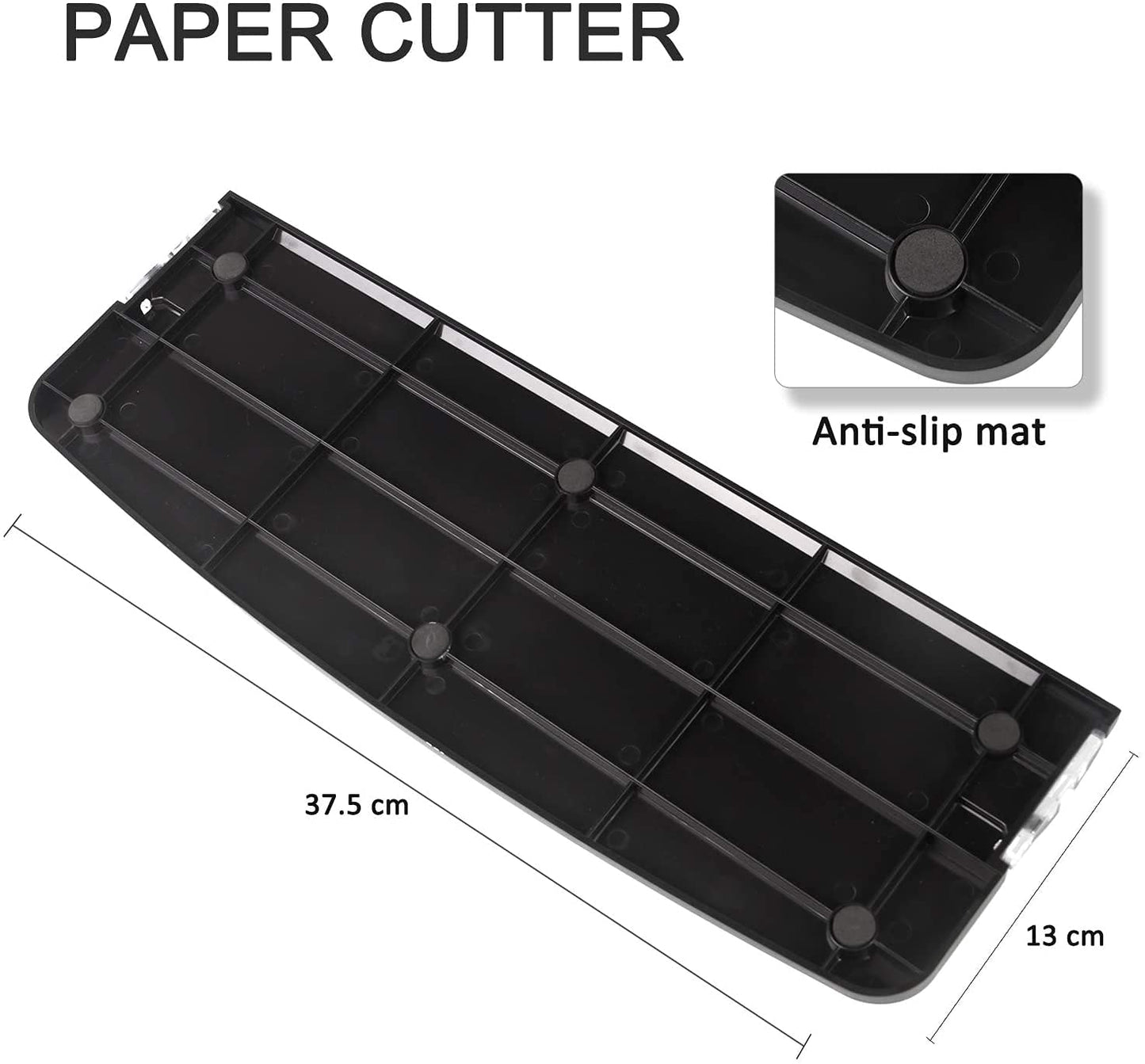 A4 Paper Cutter，Paper Trimmer Guillotine with Automatic Security Safeguard Scrapbooking Tool for Cutting Paper Photographs or Labels Office Home Manual, Black