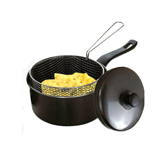 20cm Chip Pan with Lid & Wire Basket by Prima